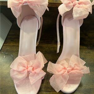 Elegant Pink Bow Women's Sandals